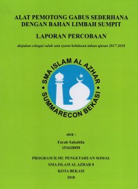 Alat pemotong gabus sederhana dengan bahan limbah sumpit