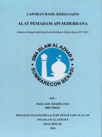 Alat pemadam api sederhana