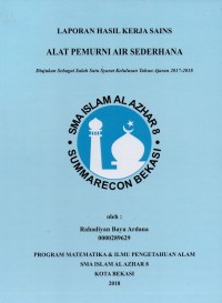 Alat pemurni air sederhana