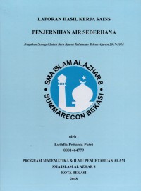 Penjernihan air sederhana