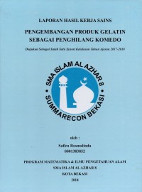 Pengembangan produk gelatin sebagai penghilang komedo