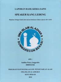 Speaker kang ledeng