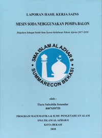 Mesin soda menggunakan pompa balon