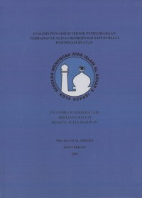 Analisis Pengaruh Teknik Pemeliharaan Terhadap Kualitas Reproduksi Sapi di Balai Inseminasi Buatan (BIB)