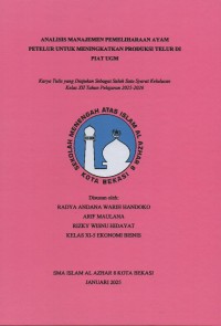 Image of Analisis manajemen pemeliharaan ayam petelur untuk meningkatkan produksi telur di PIAT UGM