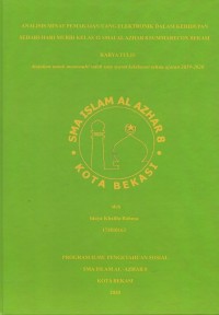 Analisis Minat Pemakaian Uang Elektronik Dalam Kehidupan Sehari-hari Murid Kelas XII SMAI Al Azhar 8 Summarecon Bekasi