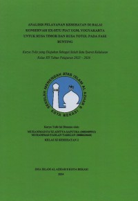 Image of Analisis pelayanan kesehatan di Balai konservasi ex-situ PIAT UGM, Yogyakarta untuk rusa timor dan rusa totol pada fase bunting