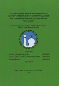 Image of Analisis penyakit radang kelenjar susu dan dampaknya terhadap susu yang dihasilkan oleh sapi perah di PIAT UGM, Yogyakarta