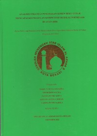 Analisis Strategi Pemasaran Semen Beku Untuk Mencapai keunggulan Kompetitif di Balai Inseminasi Buatan (BIB) Lembang, Bandung