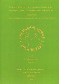 Dampak Keharmonisan Keluarga Terhadap Kenakalan Pelajar SMA Islam Al Azhar 8 Kota Bekasi Kelas XII IPS