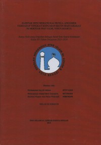 Image of Dampak seni merangkai bunga anggrek terhadap tingkat kepuasan batin masyarakat di sekitar PIAT UGM, Yogyakarta