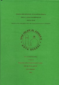 Dampak Westernisasi Di Kalangan Remaja SMAI Al Azhar 8 Summarecon
