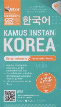 Kamus instan korea: Korea-Indonesia, Indonesia-Korea