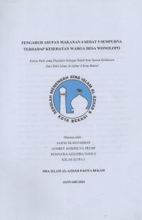 Image of Pengaruh asupan makanan 4 sehat 5 sempurna terhadap kesehatan warga desa wonolopo