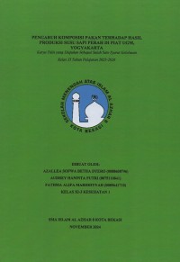 Image of Pengaruh komposisi pakan terhadap hasil produksi susu sapi perah di PIAT UGM, Yogyakarta