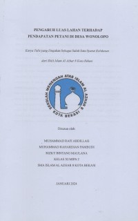 Image of Pengaruh luas lahan terhadap pendapatan petani di desa wonolopo