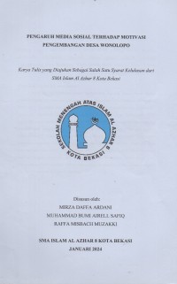 Image of Pengaruh media sosial terhadap motivasi pengembangan desa wonolopo