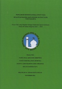 Image of Pengaruh sistem rangka otot pada kualitas daging sapi potong di PIAT UGM, Yogyakarta