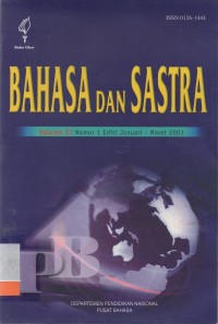 Bahasa dan sastra volume 21 nomor 1 edisi januari-maret 2003