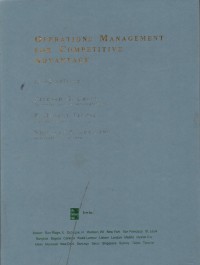 Operations management for Competitive Advantage