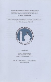Image of Penerapan program linear terhadap keuntungan maksimum peternakan di desa wonolopo